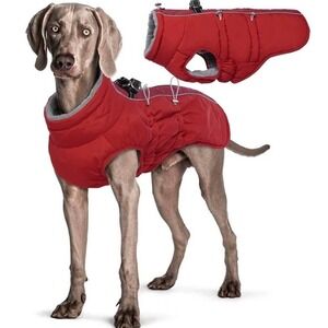 Bonaweite Dog Winter Waterproof Reflective Vest  – Size Large,